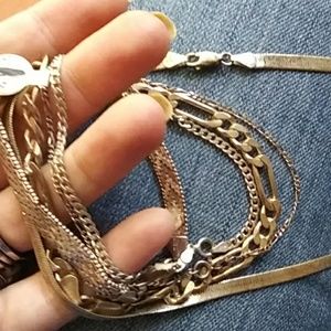 925 silver lot 1 necklace 4 bracelets